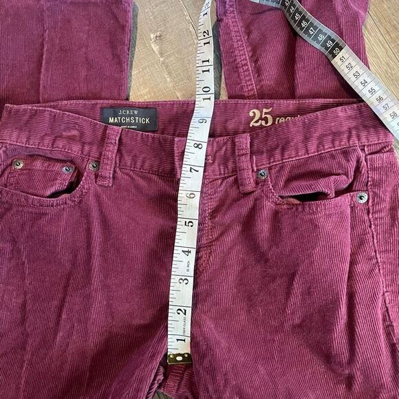 J. Crew Matchstick Maroon Corduroy Straight Leg
Pants Size25 - Picture 8 of 9